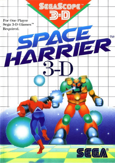 Space Harrier 3D box art for Sega Master System